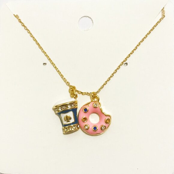 Kate Spade Coffee Break Donut Necklace - Picture 1 of 2
